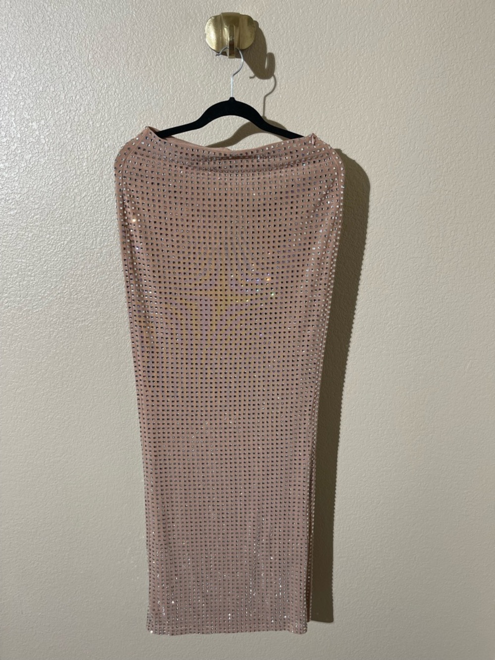 NWT White Fox Good Vibes Only embellished maxi skirt Size S